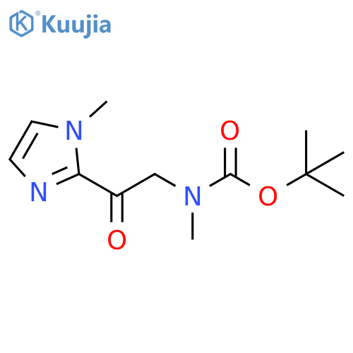 Carbamic acid, N-methyl-N-[2-(1-methyl-1H-imidazol-2-yl)-2-oxoethyl]-, 1,1-dimethylethyl ester structure