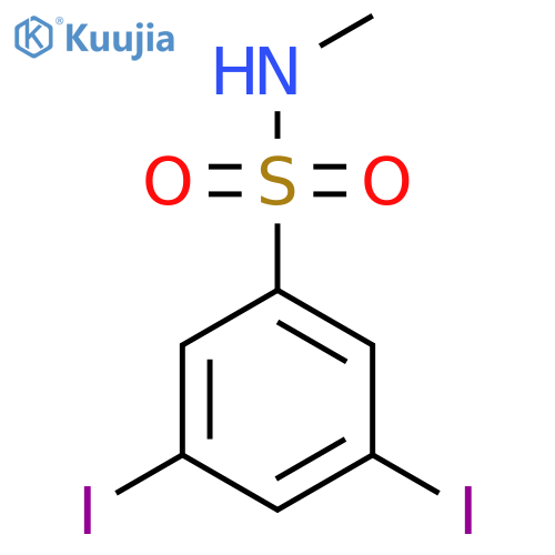 3,5-diiodo-N-methylbenzene-1-sulfonamide structure