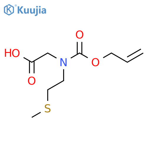 2-{[2-(Methylsulfanyl)ethyl][(prop-2-en-1-yloxy)carbonyl]amino}acetic acid structure