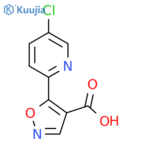 5-(5-chloropyridin-2-yl)-1,2-oxazole-4-carboxylic acid structure