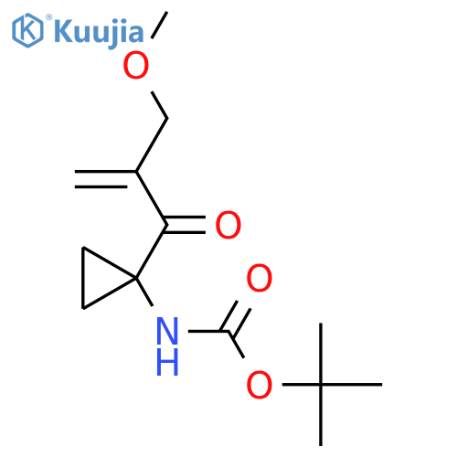 tert-butyl N-{1-[2-(methoxymethyl)prop-2-enoyl]cyclopropyl}carbamate structure