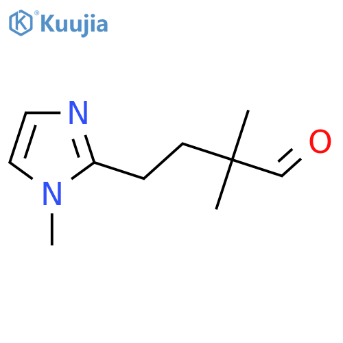 2,2-dimethyl-4-(1-methyl-1H-imidazol-2-yl)butanal structure