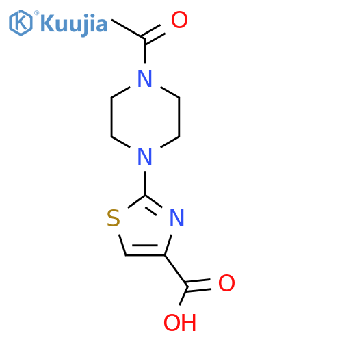 2-(4-Acetylpiperazin-1-yl)-1,3-thiazole-4-carboxylic acid structure