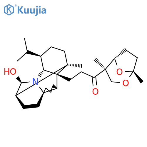 1-Propanone,1-[(1S,2R,5R)-2,5-dimethyl-8-oxabicyclo[3.2.1]oct-2-yl]-3-[(3aR,4S,4aS,5R,6S,8aR,8bS,9S,10S)-octahydro-9-hydroxy-8-methyl-5-(1-methylethyl)-4,8,3a-[1,2,4]butanetriylcyclopent[b]indol-8a(4aH)-yl]- structure