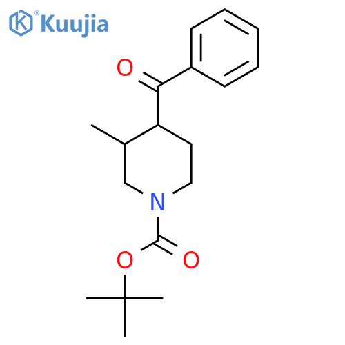 Tert-butyl 4-benzoyl-3-methylpiperidine-1-carboxylate structure
