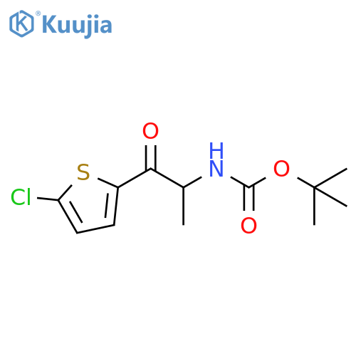 Carbamic acid, N-[2-(5-chloro-2-thienyl)-1-methyl-2-oxoethyl]-, 1,1-dimethylethyl ester structure