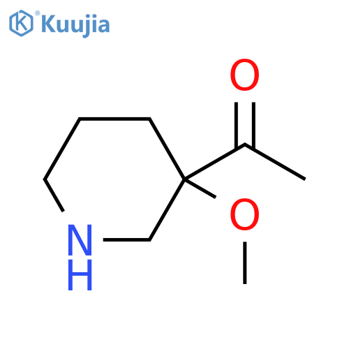Ethanone, 1-(3-methoxy-3-piperidinyl)- structure