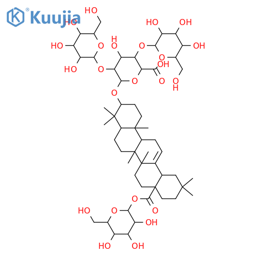 b-D-Glucopyranosiduronic acid, (3b)-28-(b-D-glucopyranosyloxy)-28-oxoolean-12-en-3-yl O-b-D-glucopyranosyl-(1&reg;2)-O-[b-D-glucopyranosyl-(1&reg;4)]- (9CI) structure