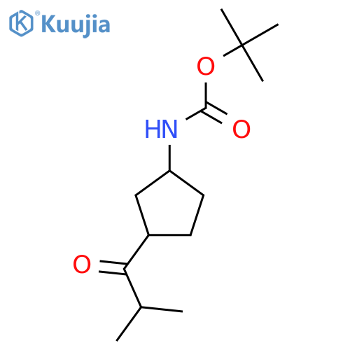 tert-butyl N-[3-(2-methylpropanoyl)cyclopentyl]carbamate structure