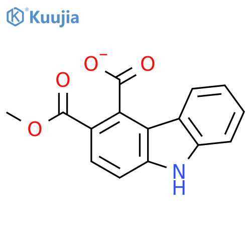 9H-Carbazole-3,4-dicarboxylic acid, 3-methyl ester structure