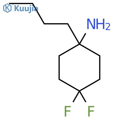 1-butyl-4,4-difluorocyclohexan-1-amine structure