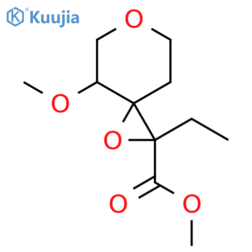 Methyl 2-ethyl-4-methoxy-1,6-dioxaspiro[2.5]octane-2-carboxylate structure