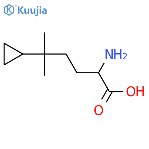 2-Amino-5-cyclopropyl-5-methylhexanoic acid structure