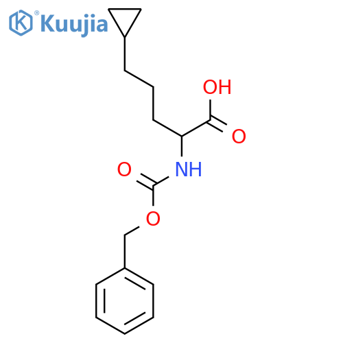 2-{(benzyloxy)carbonylamino}-5-cyclopropylpentanoic acid structure