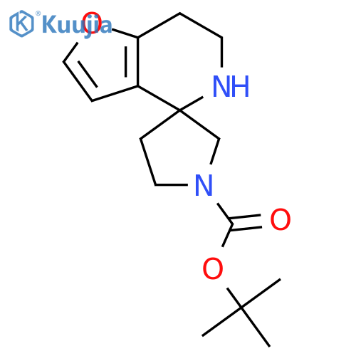 tert-butyl 6,7-dihydro-5H-spirofuro3,2-cpyridine-4,3'-pyrrolidine-1'-carboxylate structure