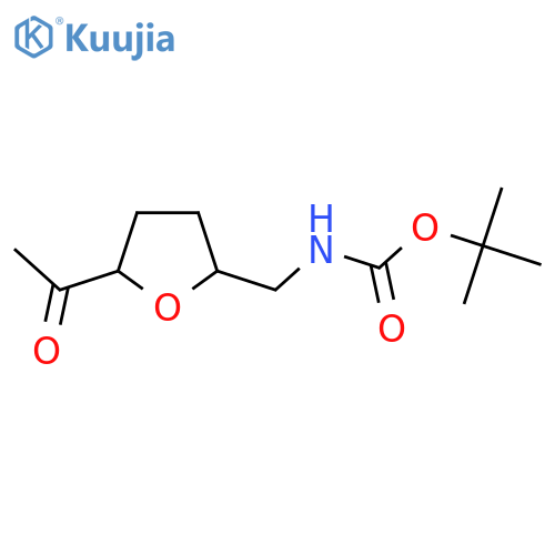tert-butyl N-[(5-acetyloxolan-2-yl)methyl]carbamate structure