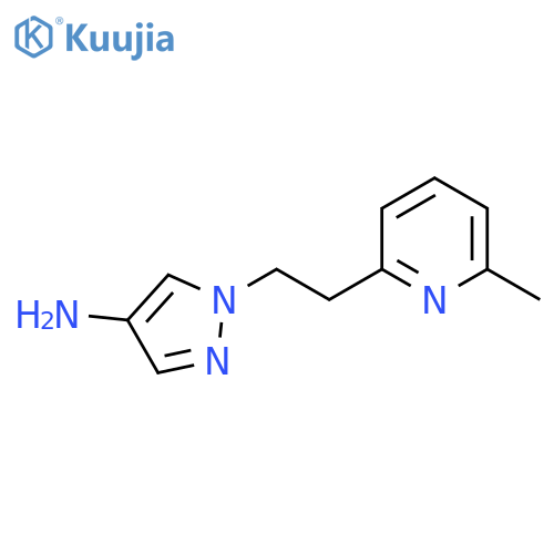 1-2-(6-methylpyridin-2-yl)ethyl-1H-pyrazol-4-amine structure