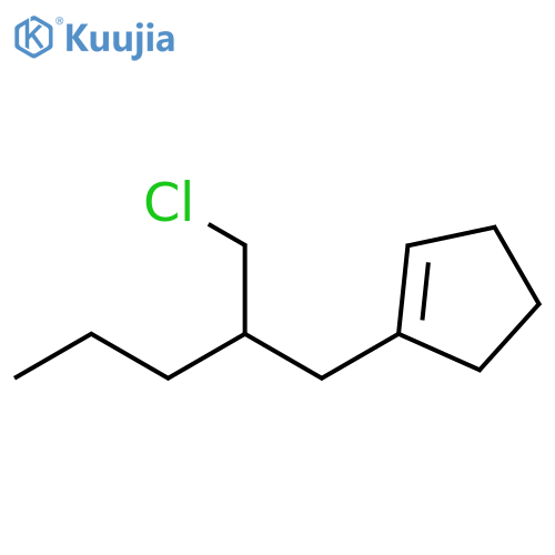 Cyclopentene, 1-[2-(chloromethyl)pentyl]- structure