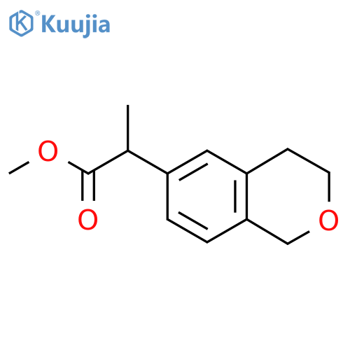 methyl 2-(3,4-dihydro-1H-2-benzopyran-6-yl)propanoate structure