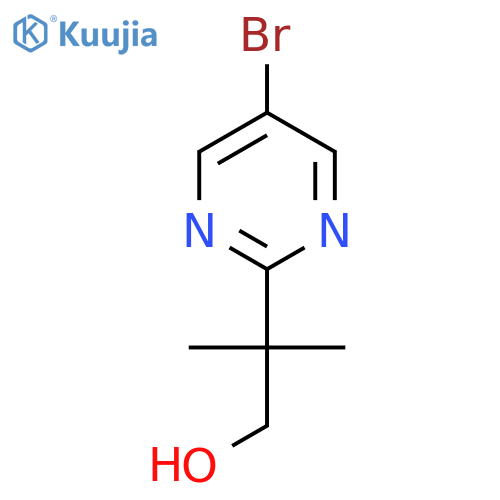 2-(5-bromopyrimidin-2-yl)-2-methylpropan-1-ol structure