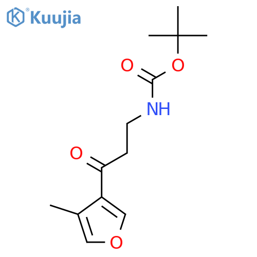 tert-butyl N-[3-(4-methylfuran-3-yl)-3-oxopropyl]carbamate structure