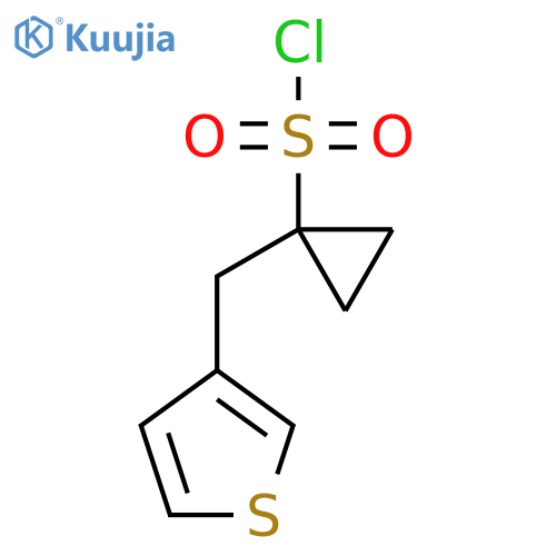 1-(thiophen-3-yl)methylcyclopropane-1-sulfonyl chloride structure