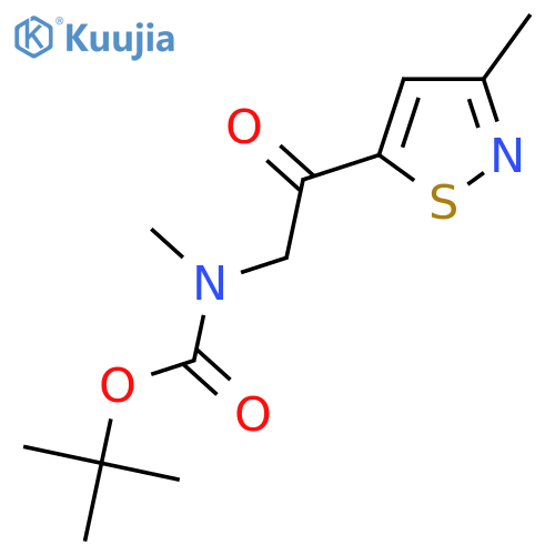 tert-butyl N-methyl-N-[2-(3-methyl-1,2-thiazol-5-yl)-2-oxoethyl]carbamate structure