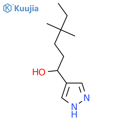 4,4-dimethyl-1-(1H-pyrazol-4-yl)hexan-1-ol structure