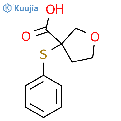 3-(Phenylsulfanyl)oxolane-3-carboxylic acid structure