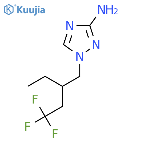 1-(2-ethyl-4,4,4-trifluorobutyl)-1H-1,2,4-triazol-3-amine structure