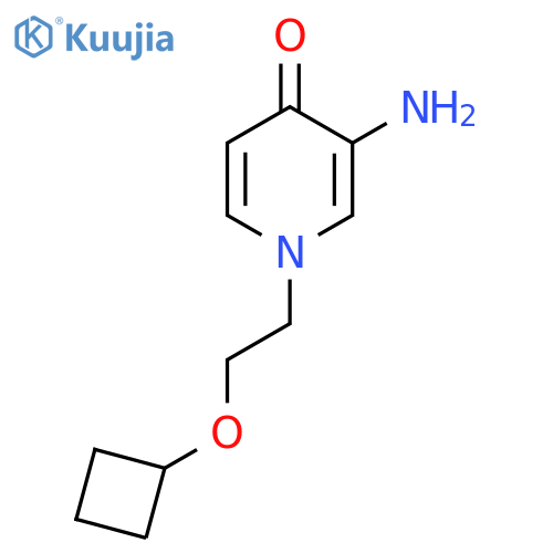 3-Amino-1-(2-cyclobutoxyethyl)-1,4-dihydropyridin-4-one structure