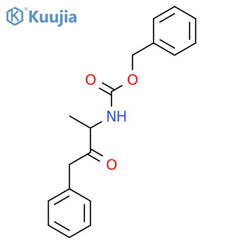 benzyl N-(3-oxo-4-phenylbutan-2-yl)carbamate structure