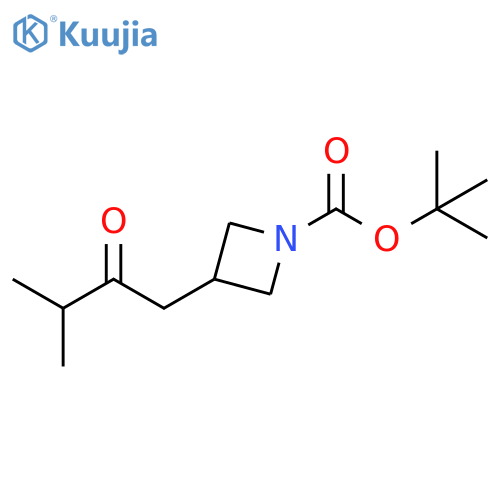 tert-butyl 3-(3-methyl-2-oxobutyl)azetidine-1-carboxylate structure