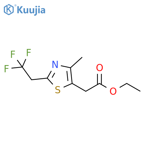 5-Thiazoleacetic acid, 4-methyl-2-(2,2,2-trifluoroethyl)-, ethyl ester structure