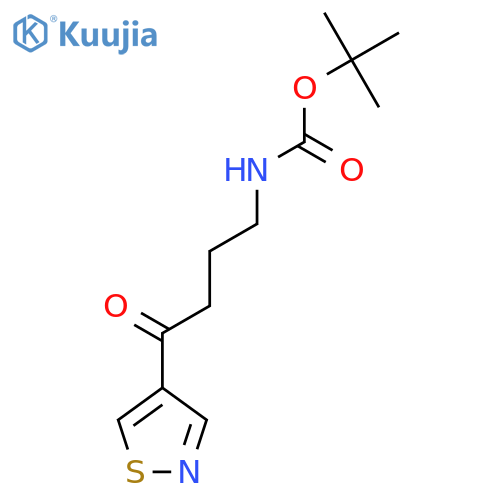 tert-butyl N-[4-oxo-4-(1,2-thiazol-4-yl)butyl]carbamate structure