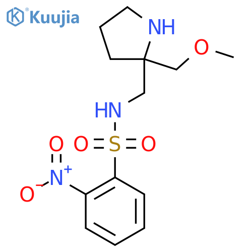 N-{[2-(methoxymethyl)pyrrolidin-2-yl]methyl}-2-nitrobenzene-1-sulfonamide structure