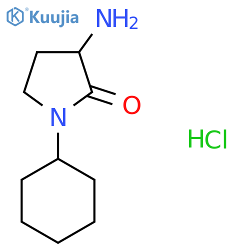 3-Amino-1-cyclohexylpyrrolidin-2-one hydrochloride structure