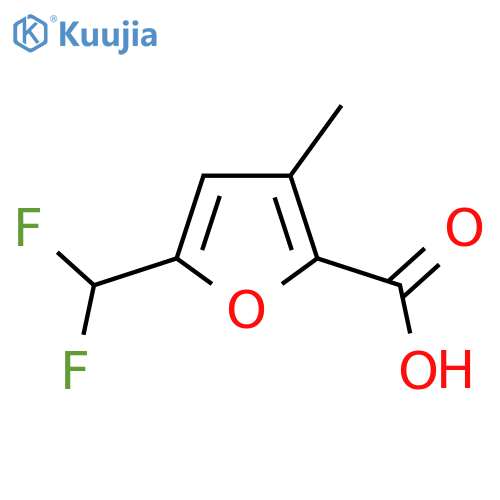 5-(Difluoromethyl)-3-methylfuran-2-carboxylic acid structure