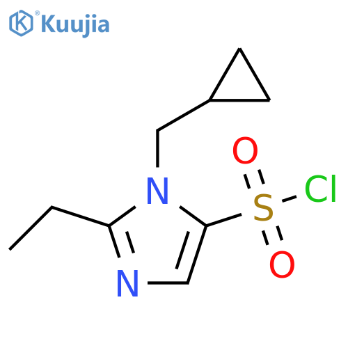 1-(cyclopropylmethyl)-2-ethyl-1H-imidazole-5-sulfonyl chloride structure
