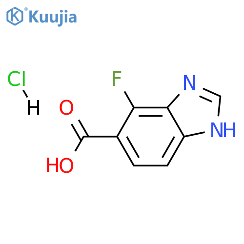 4-fluoro-1H-1,3-benzodiazole-5-carboxylic acid hydrochloride structure