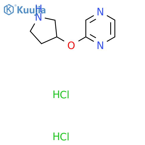 2-(Pyrrolidin-3-yloxy)pyrazine dihydrochloride structure