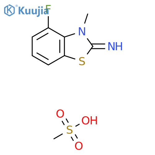 4-fluoro-3-methyl-2,3-dihydro-1,3-benzothiazol-2-imine; methanesulfonic acid structure