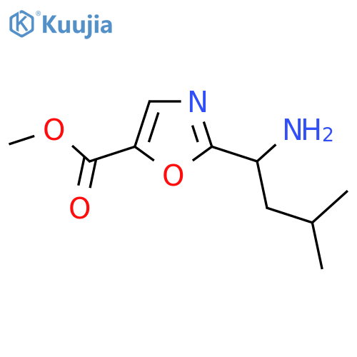 Methyl 2-(1-amino-3-methylbutyl)-1,3-oxazole-5-carboxylate structure