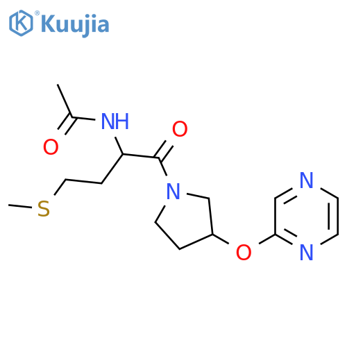 N-[4-(methylsulfanyl)-1-oxo-1-[3-(pyrazin-2-yloxy)pyrrolidin-1-yl]butan-2-yl]acetamide structure