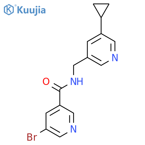 5-bromo-N-(5-cyclopropylpyridin-3-yl)methylpyridine-3-carboxamide structure