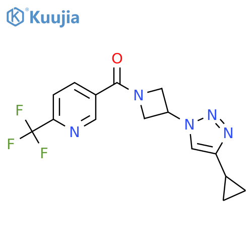 5-3-(4-cyclopropyl-1H-1,2,3-triazol-1-yl)azetidine-1-carbonyl-2-(trifluoromethyl)pyridine structure