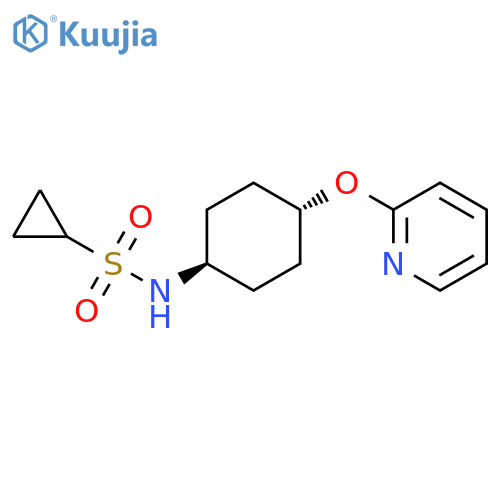 N-[(1r,4r)-4-(pyridin-2-yloxy)cyclohexyl]cyclopropanesulfonamide structure