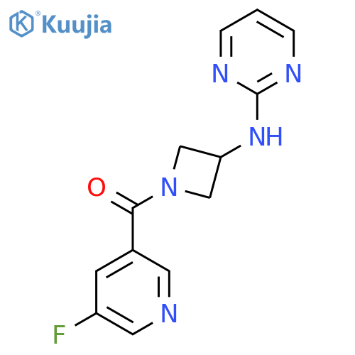 N-1-(5-fluoropyridine-3-carbonyl)azetidin-3-ylpyrimidin-2-amine structure