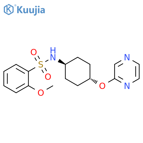 2-methoxy-N-[(1r,4r)-4-(pyrazin-2-yloxy)cyclohexyl]benzene-1-sulfonamide structure