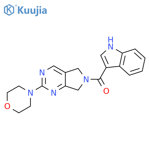 3-[2-(morpholin-4-yl)-5H,6H,7H-pyrrolo[3,4-d]pyrimidine-6-carbonyl]-1H-indole structure